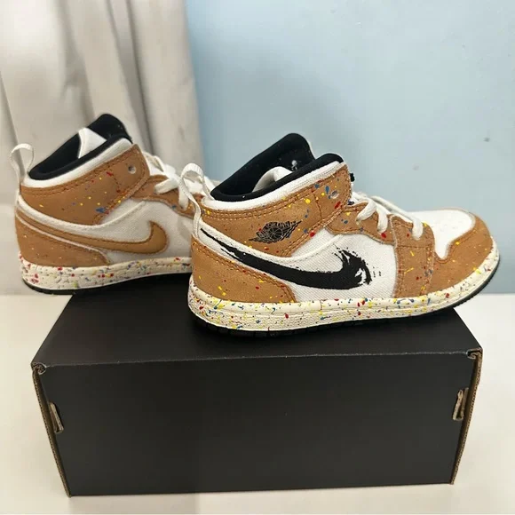 Jordan 1 Mid SE Brushstroke-Brand New Size 10 - Picture 4 of 9